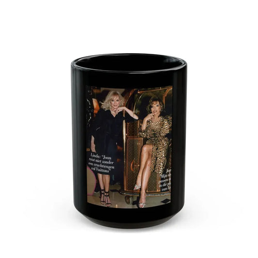 Joan Collins #468 (Vintage Female Icon) Black Coffee Mug 15oz - Go Mug Yourself