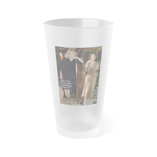 Joan Collins #468 (Vintage Female Icon) Frosted Pint Glass 16oz 16oz Frosted - Go Mug Yourself