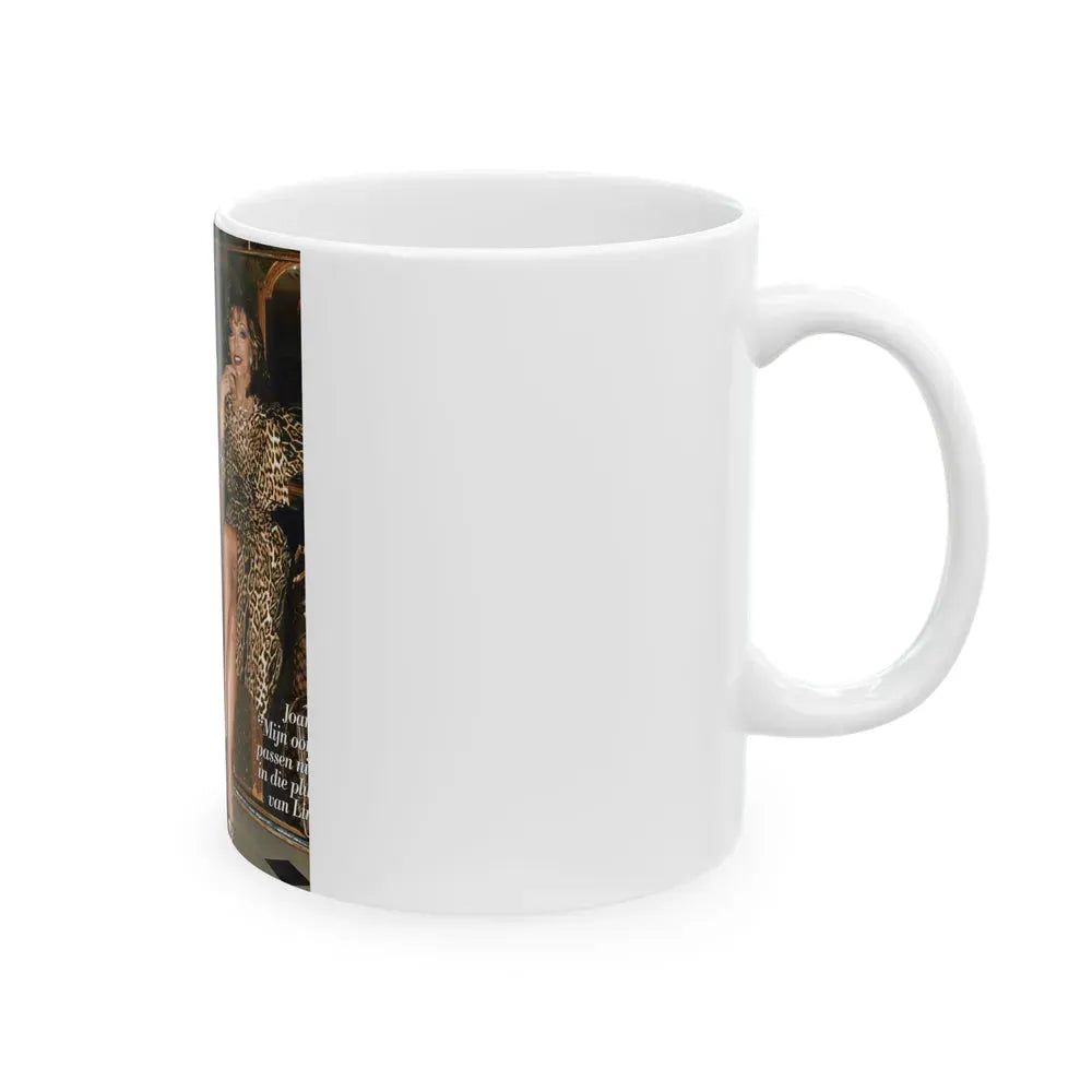 Joan Collins #468 (Vintage Female Icon) White Coffee Mug - Go Mug Yourself