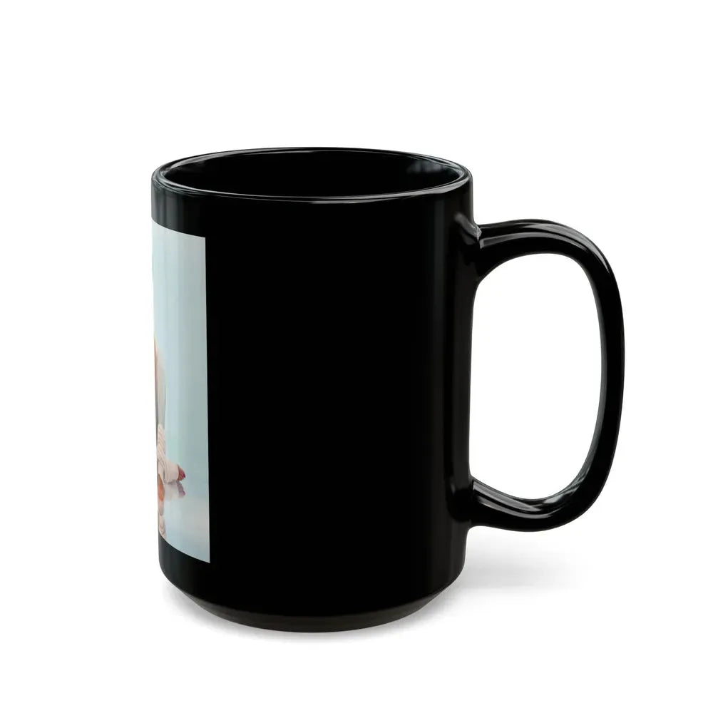 Joan Collins #469 (Vintage Female Icon) Black Coffee Mug - Go Mug Yourself