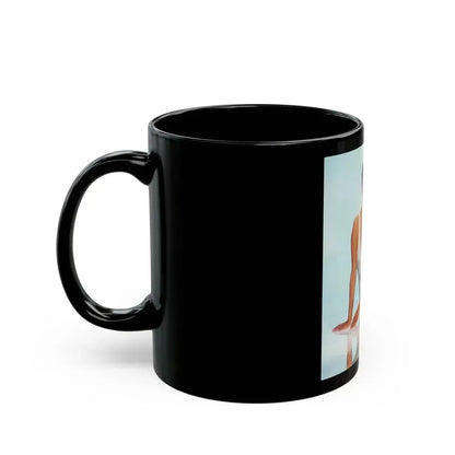 Joan Collins #469 (Vintage Female Icon) Black Coffee Mug - Go Mug Yourself