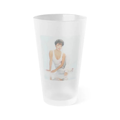 Joan Collins #469 (Vintage Female Icon) Frosted Pint Glass 16oz 16oz Frosted - Go Mug Yourself