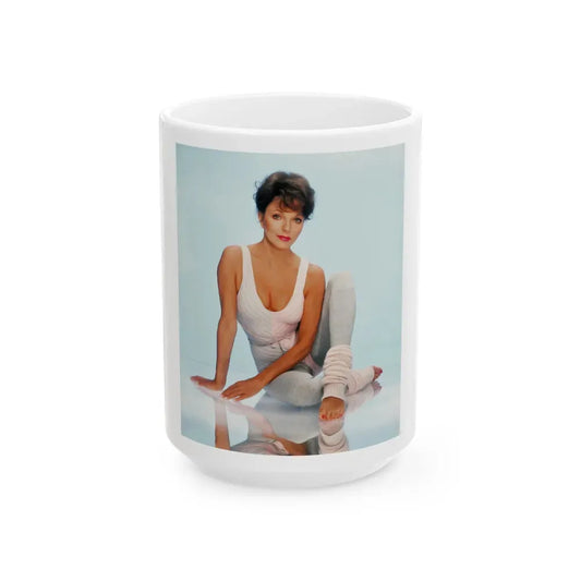 Joan Collins #469 (Vintage Female Icon) White Coffee Mug 15oz - Go Mug Yourself