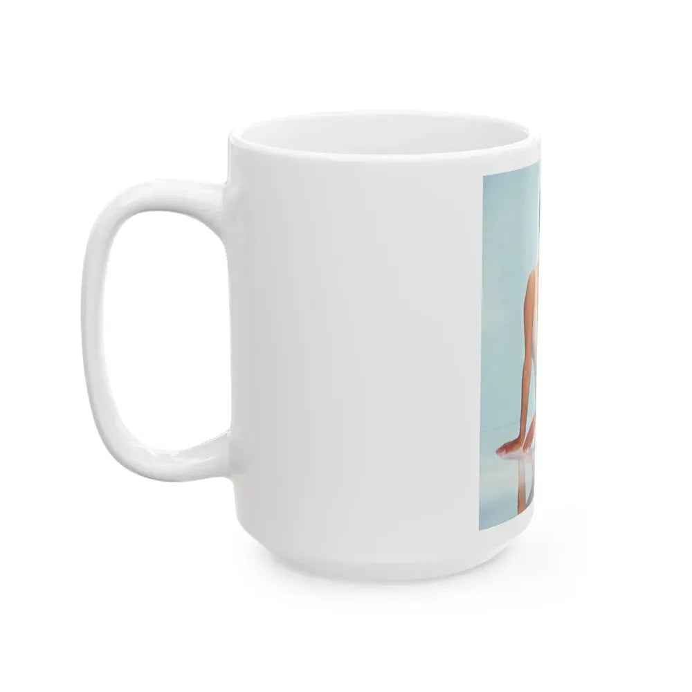 Joan Collins #469 (Vintage Female Icon) White Coffee Mug - Go Mug Yourself