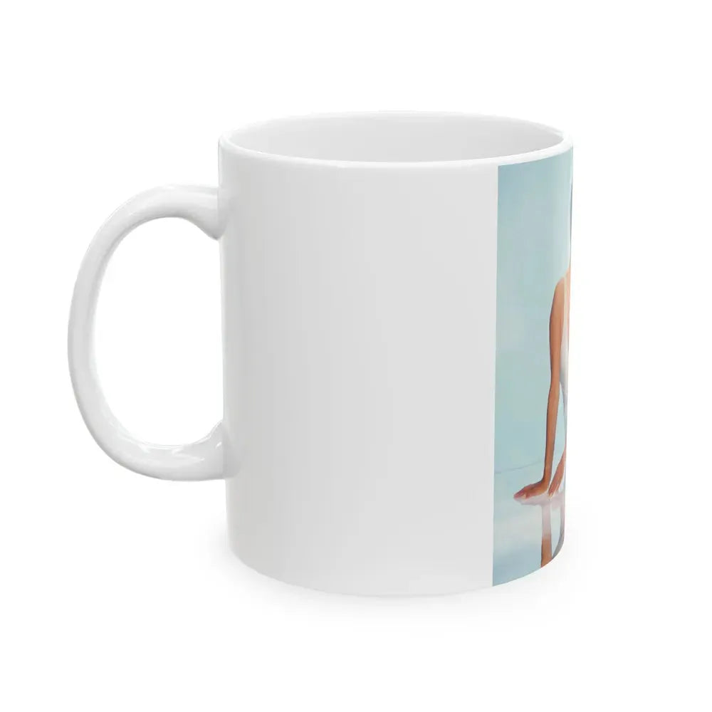 Joan Collins #469 (Vintage Female Icon) White Coffee Mug - Go Mug Yourself