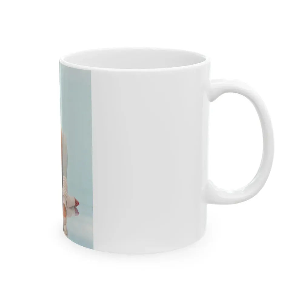 Joan Collins #469 (Vintage Female Icon) White Coffee Mug - Go Mug Yourself