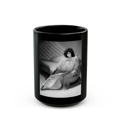 Joan Collins #470 (Vintage Female Icon) Black Coffee Mug 15oz - Go Mug Yourself