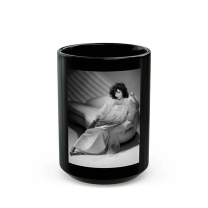 Joan Collins #470 (Vintage Female Icon) Black Coffee Mug 15oz - Go Mug Yourself