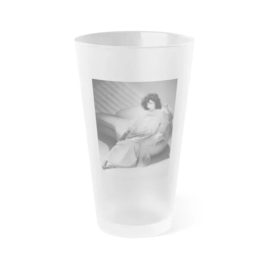 Joan Collins #470 (Vintage Female Icon) Frosted Pint Glass 16oz 16oz Frosted - Go Mug Yourself
