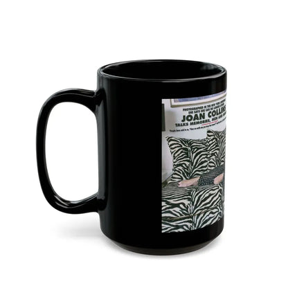 Joan Collins #472 (Vintage Female Icon) Black Coffee Mug - Go Mug Yourself
