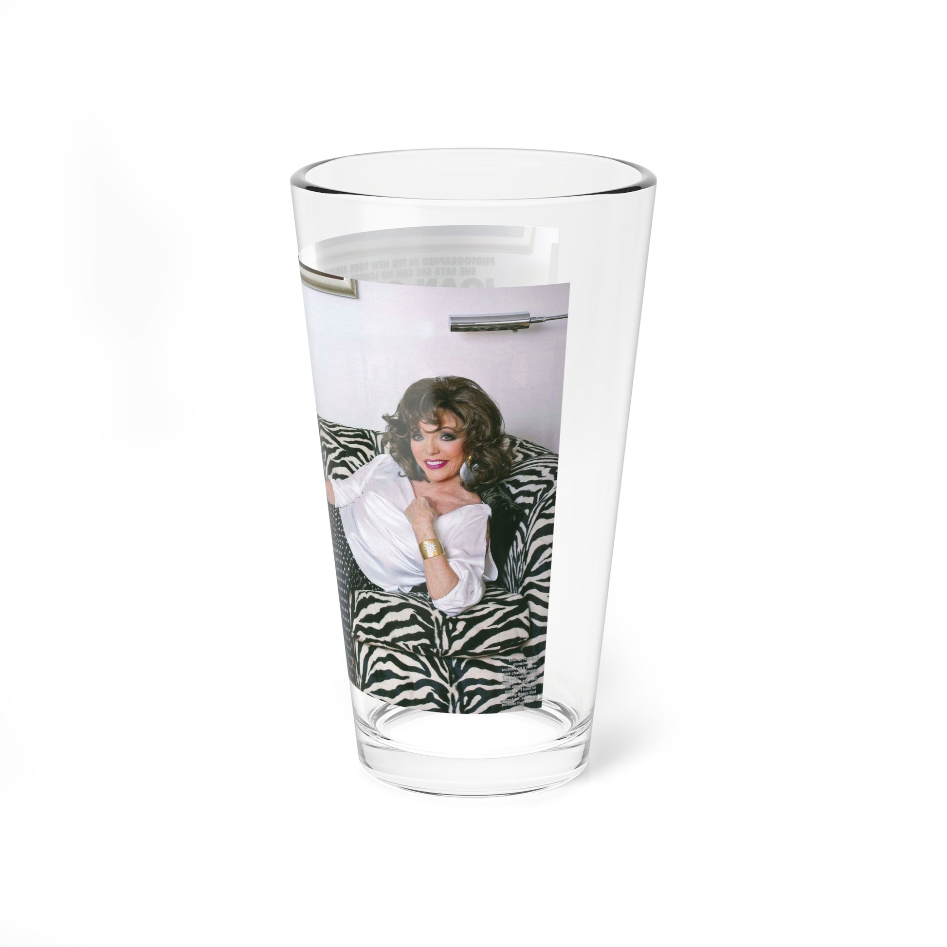 Joan Collins #472 (Vintage Female Icon) Pint Glass 16oz-Go Mug Yourself