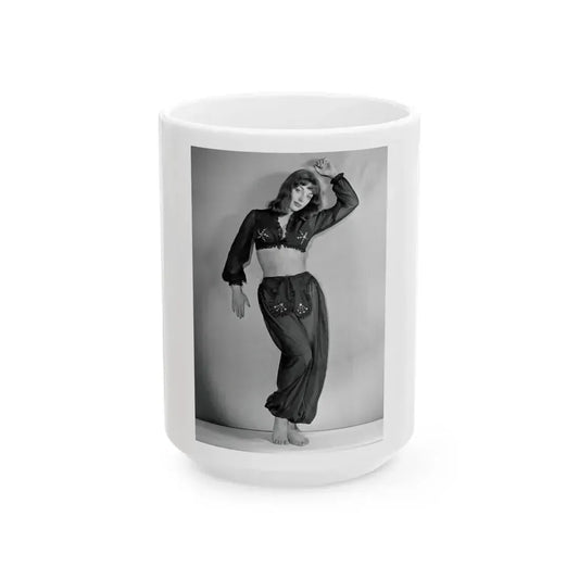 Joan Collins #474 (Vintage Female Icon) White Coffee Mug 15oz - Go Mug Yourself