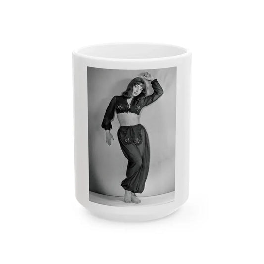 Joan Collins #474 (Vintage Female Icon) White Coffee Mug 15oz - Go Mug Yourself