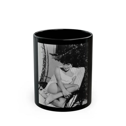 Joan Collins #477 (Vintage Female Icon) Black Coffee Mug 11oz - Go Mug Yourself
