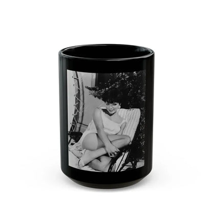 Joan Collins #477 (Vintage Female Icon) Black Coffee Mug 15oz - Go Mug Yourself
