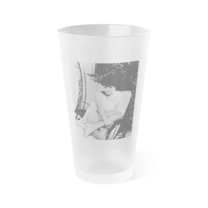 Joan Collins #477 (Vintage Female Icon) Frosted Pint Glass 16oz 16oz Frosted - Go Mug Yourself