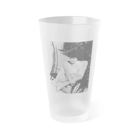 Joan Collins #477 (Vintage Female Icon) Frosted Pint Glass 16oz 16oz Frosted - Go Mug Yourself