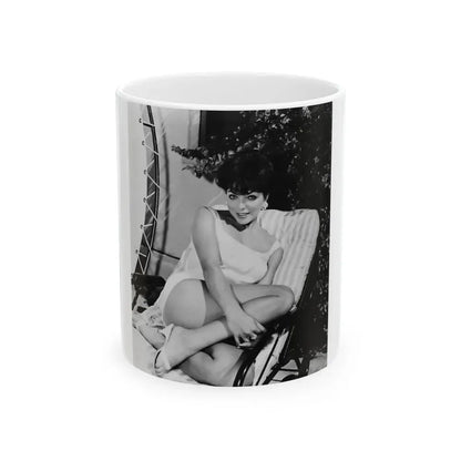 Joan Collins #477 (Vintage Female Icon) White Coffee Mug 11oz - Go Mug Yourself