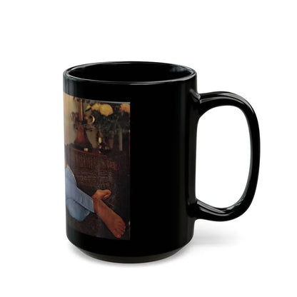 Joan Collins #478 (Vintage Female Icon) Black Coffee Mug - Go Mug Yourself