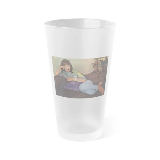 Joan Collins #478 (Vintage Female Icon) Frosted Pint Glass 16oz 16oz Frosted - Go Mug Yourself