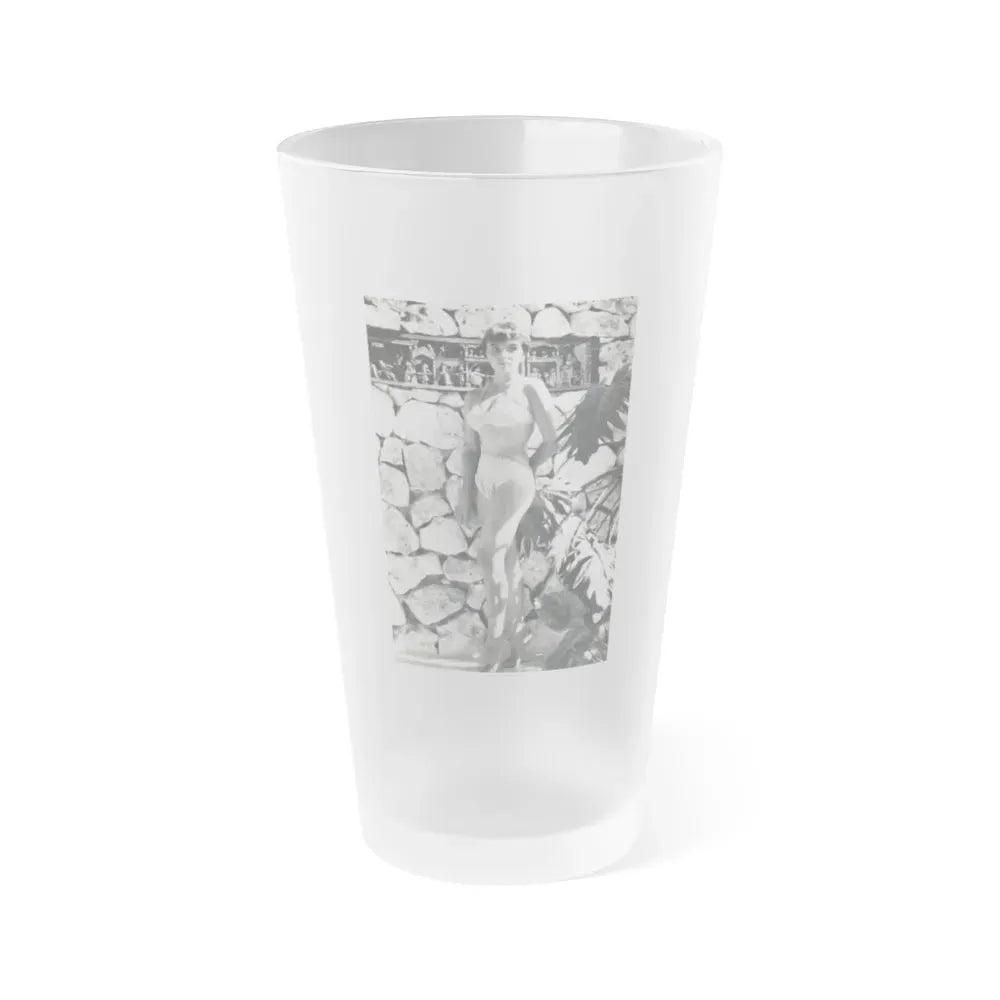Joan Collins #479 (Vintage Female Icon) Frosted Pint Glass 16oz 16oz Frosted - Go Mug Yourself