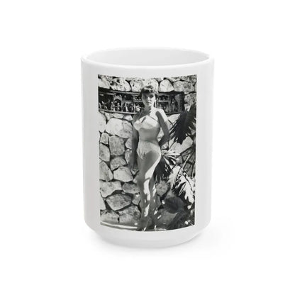 Joan Collins #479 (Vintage Female Icon) White Coffee Mug 15oz - Go Mug Yourself