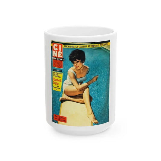 Joan Collins #481 - Mag. Cover (Vintage Female Icon) White Coffee Mug 15oz - Go Mug Yourself