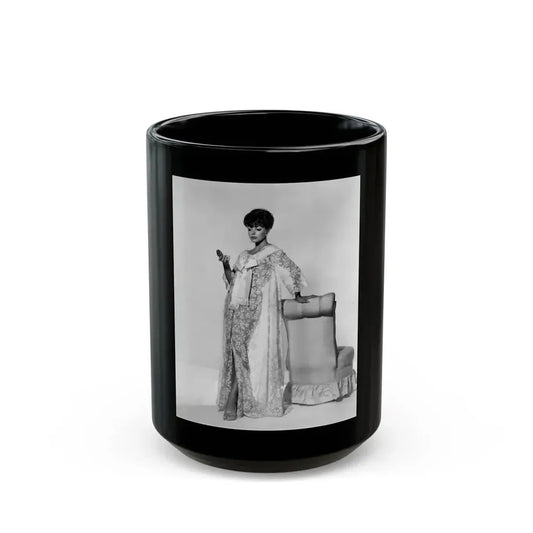 Joan Collins #484 (Vintage Female Icon) Black Coffee Mug 15oz - Go Mug Yourself