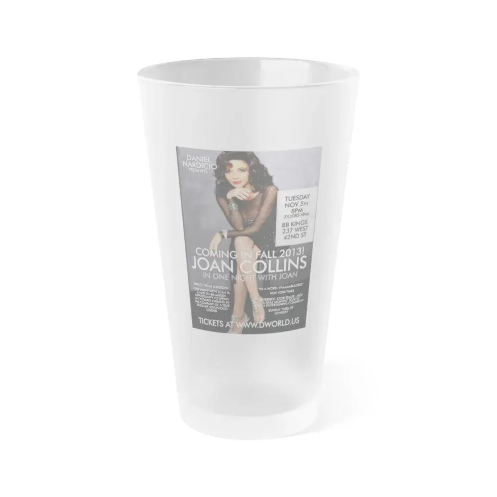 Joan Collins #487 (Vintage Female Icon) Frosted Pint Glass 16oz 16oz Frosted - Go Mug Yourself