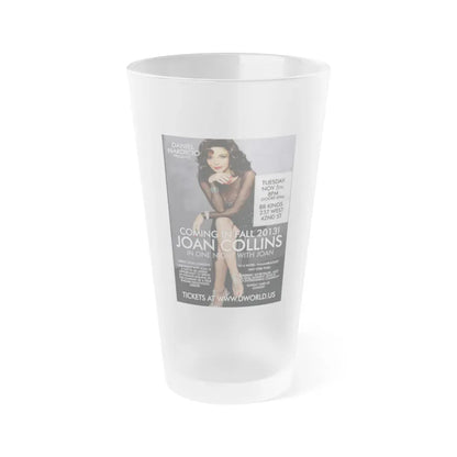 Joan Collins #487 (Vintage Female Icon) Frosted Pint Glass 16oz 16oz Frosted - Go Mug Yourself