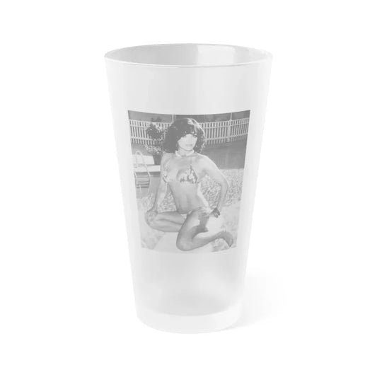 Joan Collins #491 (Vintage Female Icon) Frosted Pint Glass 16oz 16oz Frosted - Go Mug Yourself