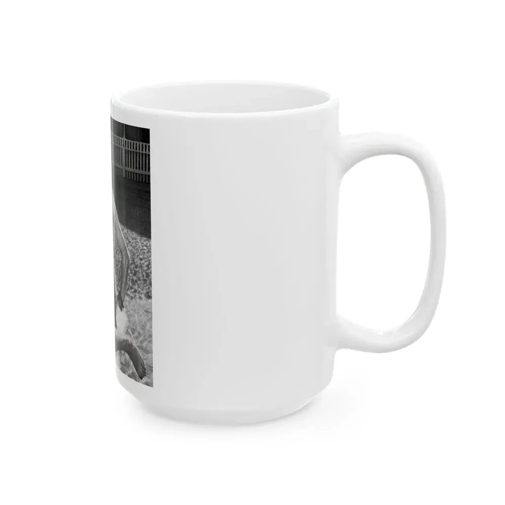 Joan Collins #491 (Vintage Female Icon) White Coffee Mug - Go Mug Yourself