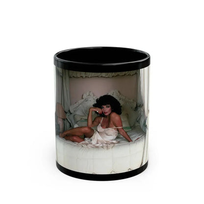 Joan Collins #492 (Vintage Female Icon) Black Coffee Mug 11oz - Go Mug Yourself