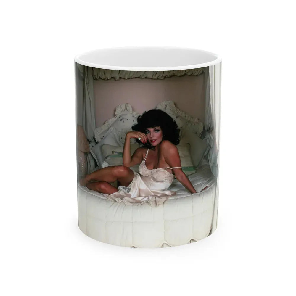 Joan Collins #492 (Vintage Female Icon) White Coffee Mug 11oz - Go Mug Yourself