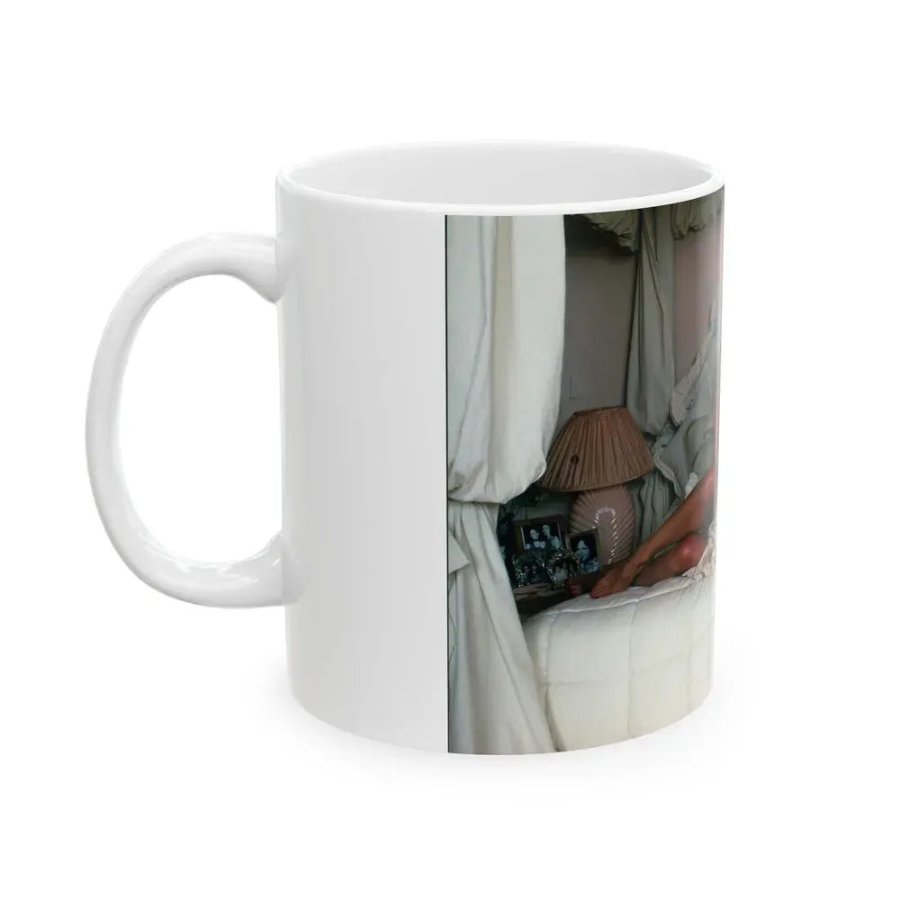Joan Collins #492 (Vintage Female Icon) White Coffee Mug - Go Mug Yourself