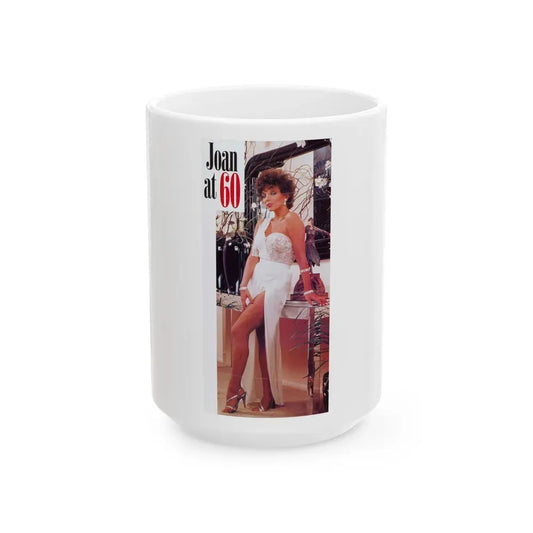Joan Collins #493 (Vintage Female Icon) White Coffee Mug 15oz - Go Mug Yourself