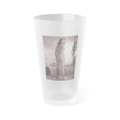 Joan Collins #494 (Vintage Female Icon) Frosted Pint Glass 16oz 16oz Frosted - Go Mug Yourself
