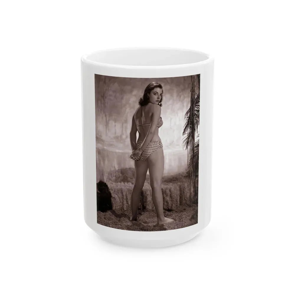 Joan Collins #494 (Vintage Female Icon) White Coffee Mug 15oz - Go Mug Yourself