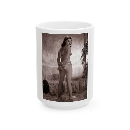 Joan Collins #494 (Vintage Female Icon) White Coffee Mug 15oz - Go Mug Yourself