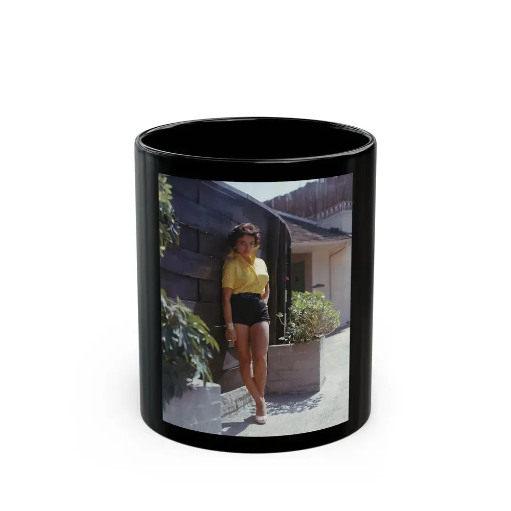 Joan Collins #495 (Vintage Female Icon) Black Coffee Mug 11oz - Go Mug Yourself