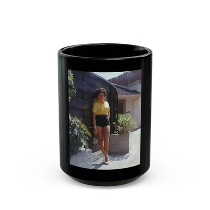 Joan Collins #495 (Vintage Female Icon) Black Coffee Mug 15oz - Go Mug Yourself