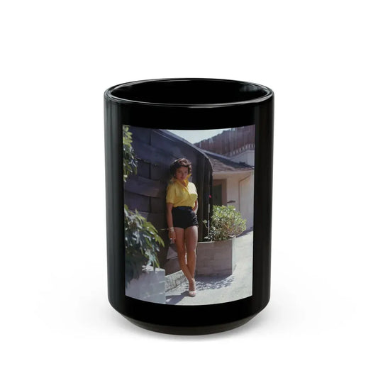 Joan Collins #495 (Vintage Female Icon) Black Coffee Mug 15oz - Go Mug Yourself