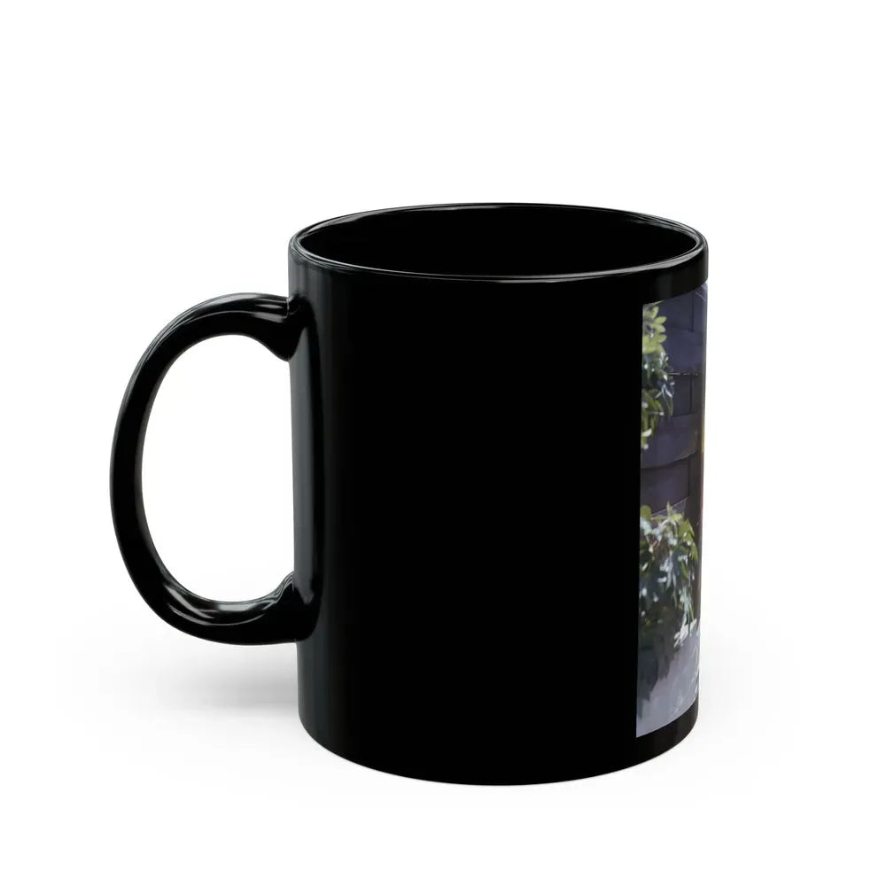 Joan Collins #495 (Vintage Female Icon) Black Coffee Mug - Go Mug Yourself