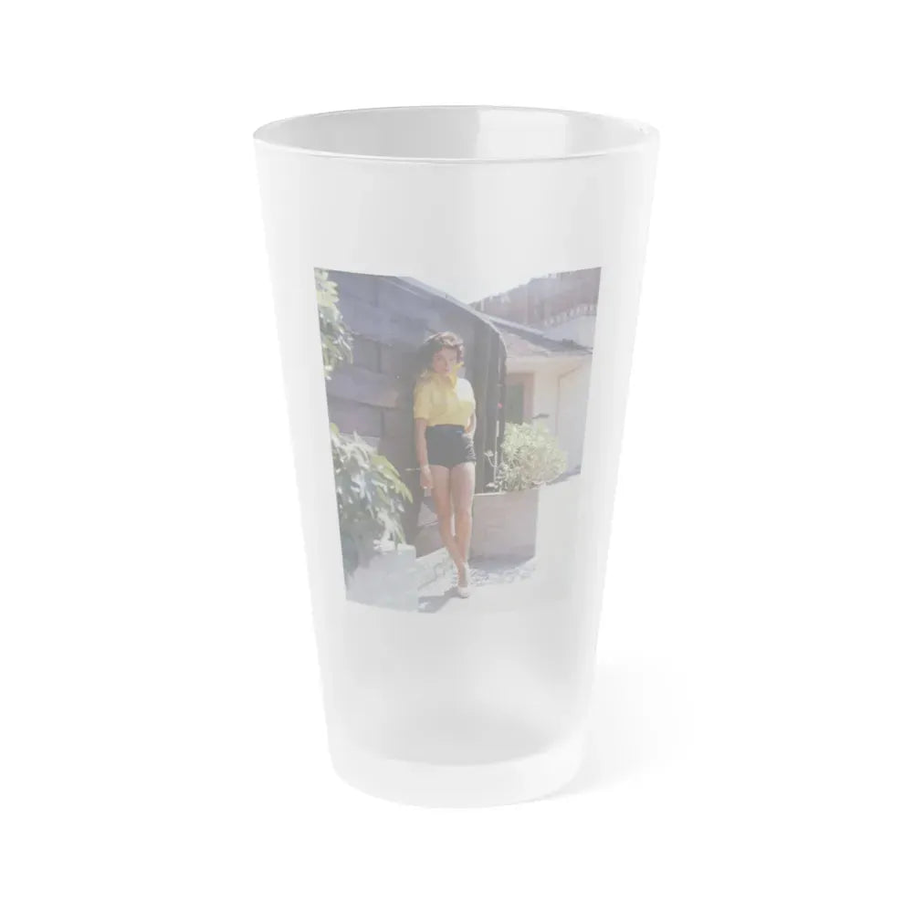 Joan Collins #495 (Vintage Female Icon) Frosted Pint Glass 16oz 16oz Frosted - Go Mug Yourself
