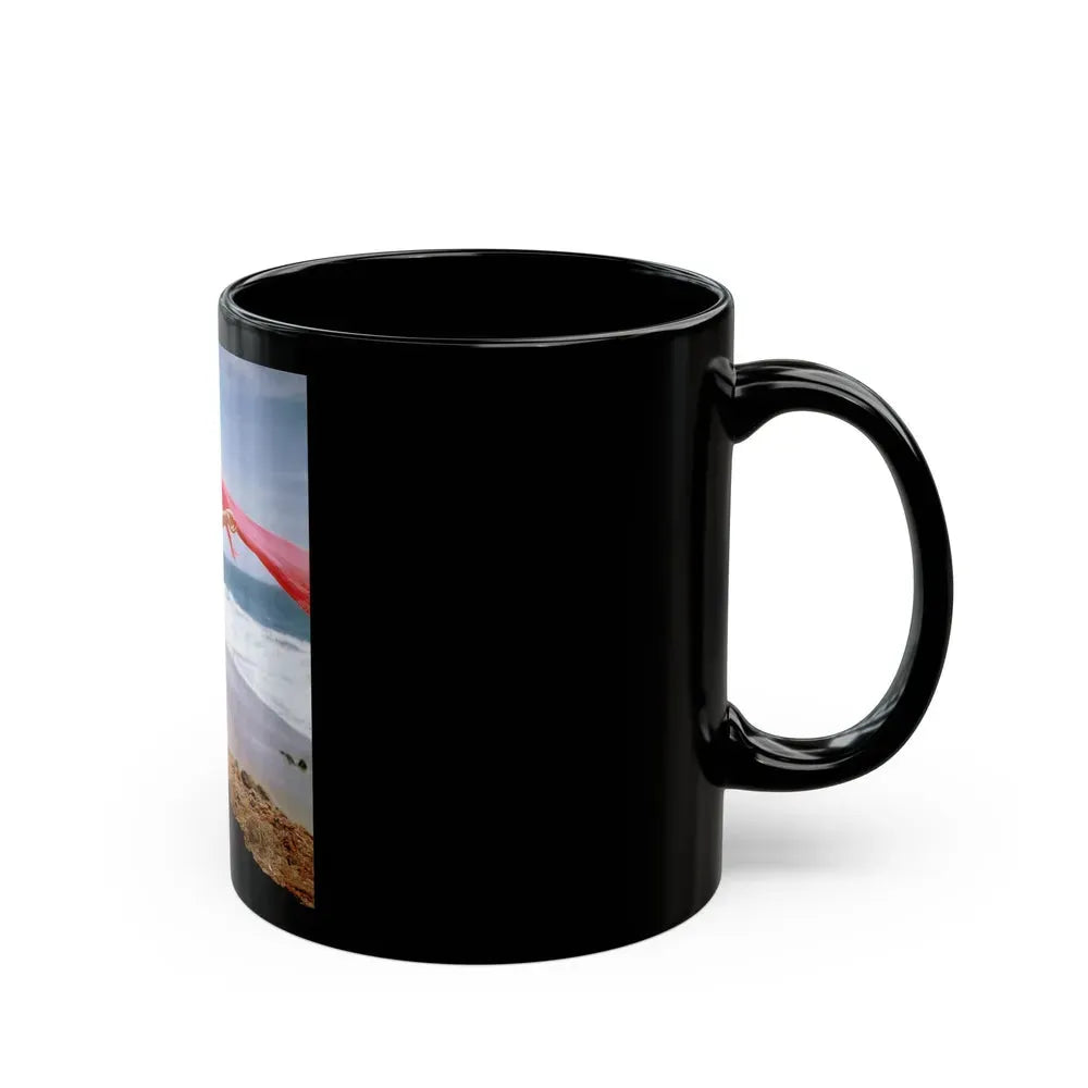 Joan Collins #496 (Vintage Female Icon) Black Coffee Mug - Go Mug Yourself