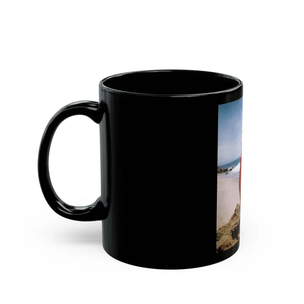 Joan Collins #496 (Vintage Female Icon) Black Coffee Mug - Go Mug Yourself