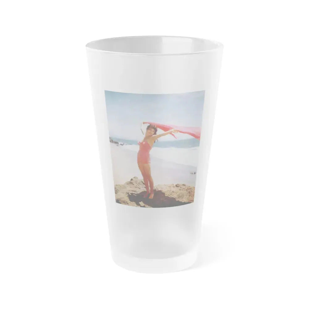 Joan Collins #496 (Vintage Female Icon) Frosted Pint Glass 16oz 16oz Frosted - Go Mug Yourself