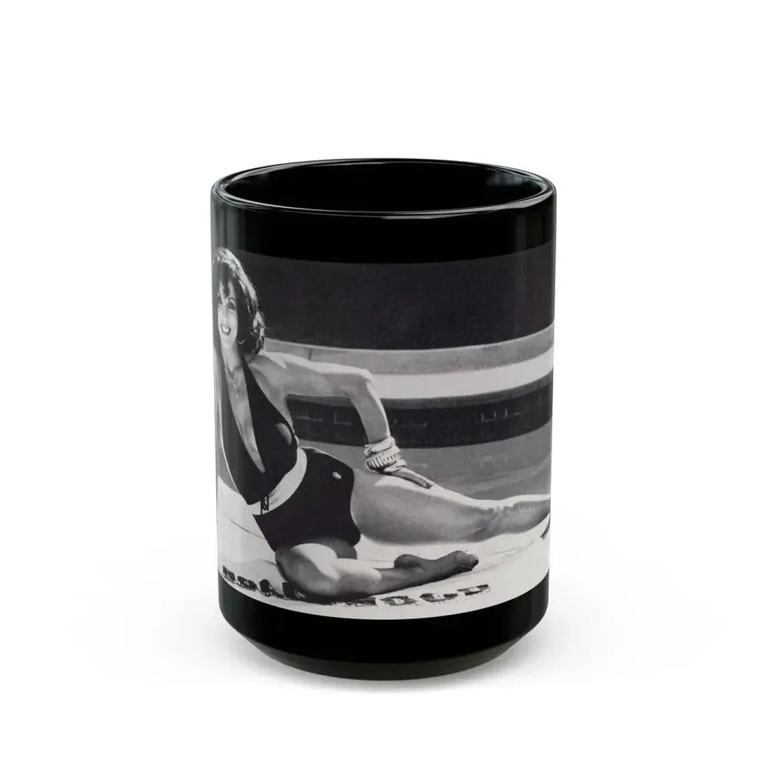 Joan Collins #497 (Vintage Female Icon) Black Coffee Mug 15oz - Go Mug Yourself