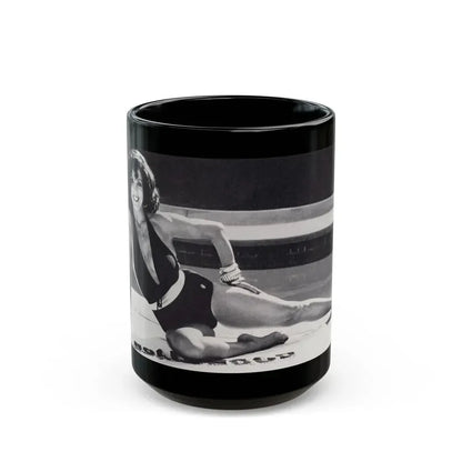 Joan Collins #497 (Vintage Female Icon) Black Coffee Mug 15oz - Go Mug Yourself