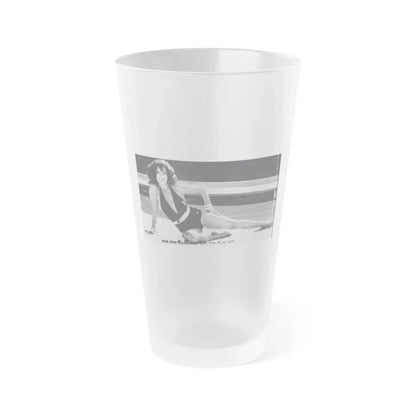 Joan Collins #497 (Vintage Female Icon) Frosted Pint Glass 16oz 16oz Frosted - Go Mug Yourself